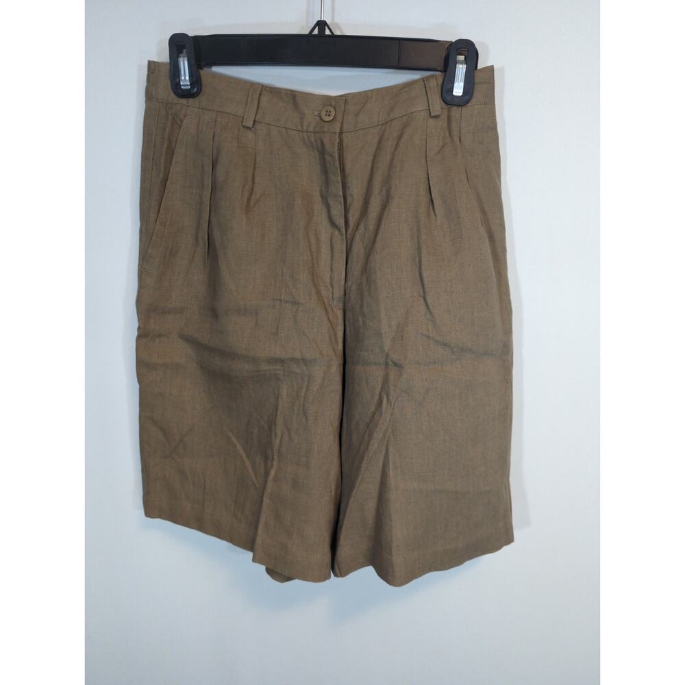 Josephine Chaus Sport Linen Casual Short - Size S - High Waist Pocket Simple NWT